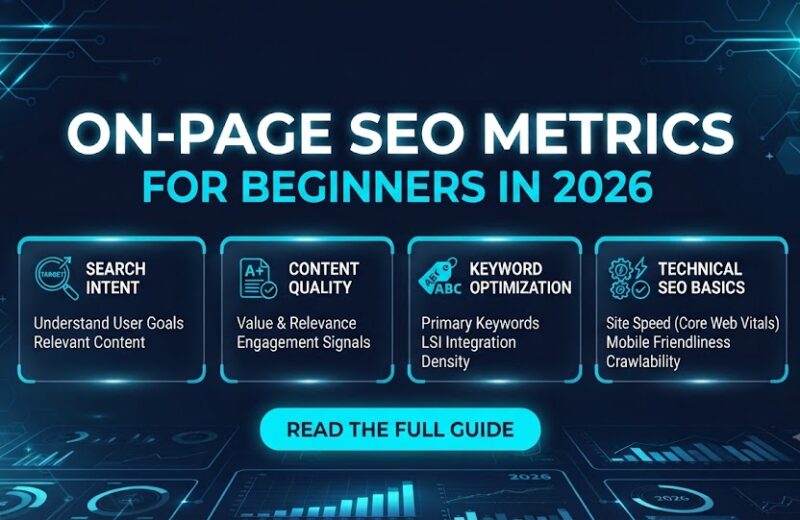 On-Page SEO Metrics for Beginners: The Complete Guide to Ranking Smarter in 2026